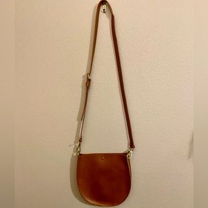 Madewell Crossbody Small Saddle Bag in Tan, NWT